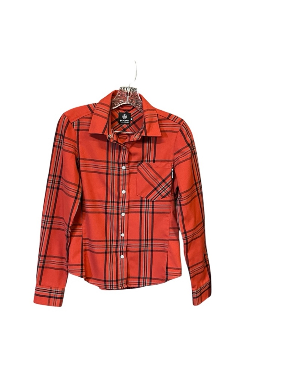 Flylow Snap Front Plaid Shirt Women’s XS Red Outdoor Hiking Ski